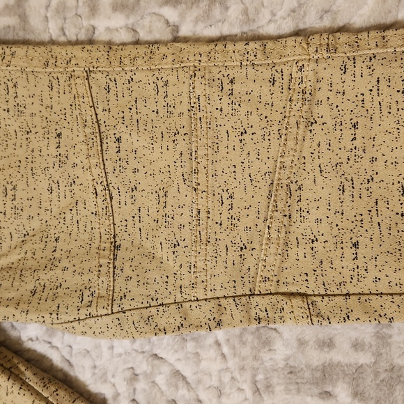 Retro stitch boys pants tan brown fancy skinny cotton bottom - Picture 7 of 13